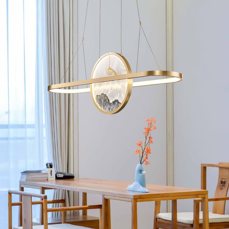 Contemporary Kitchen Pendant Lights Geometric Metal 2 Light Island Lighting Ideas