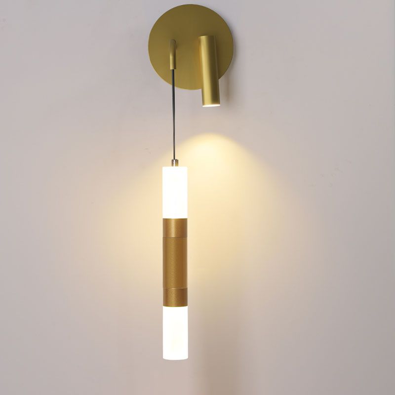 Modern Metal Wall Light Strip 2 Lights LED Reading Wall Sconce for Bedroom