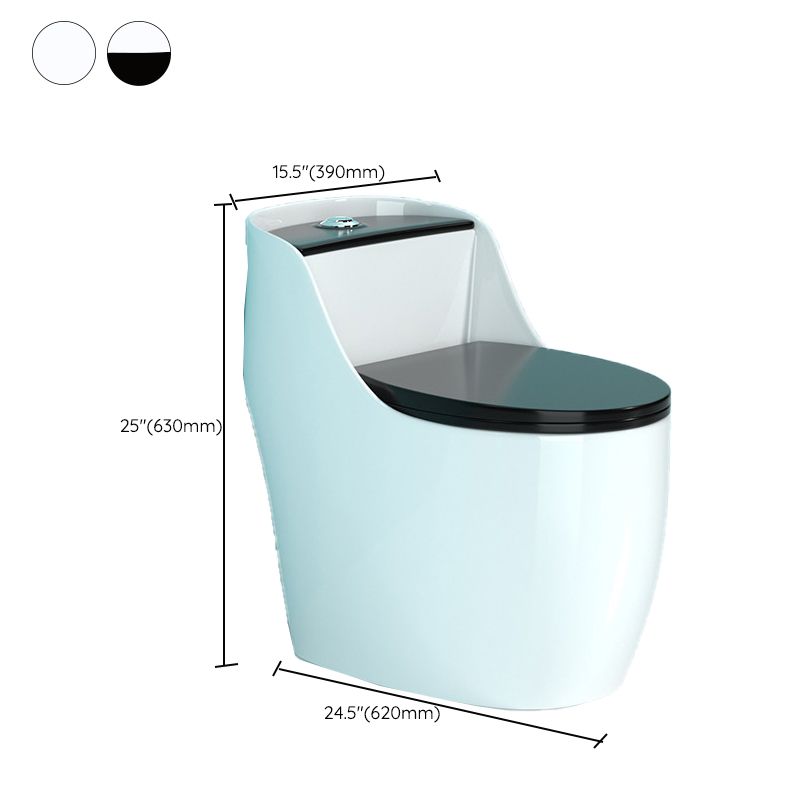 Modern Porcelain Floor Mounted Flush Toilet All In One Siphon Jet Toilet