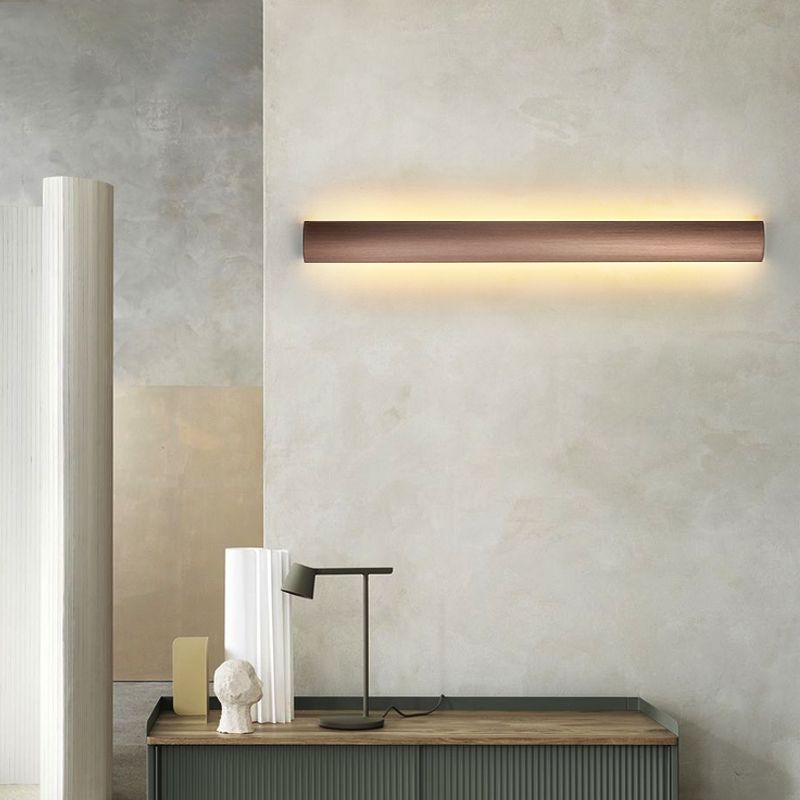 Linear Shape Metal Wall Light Modern Style 1-Light Wall Mounted Lighting