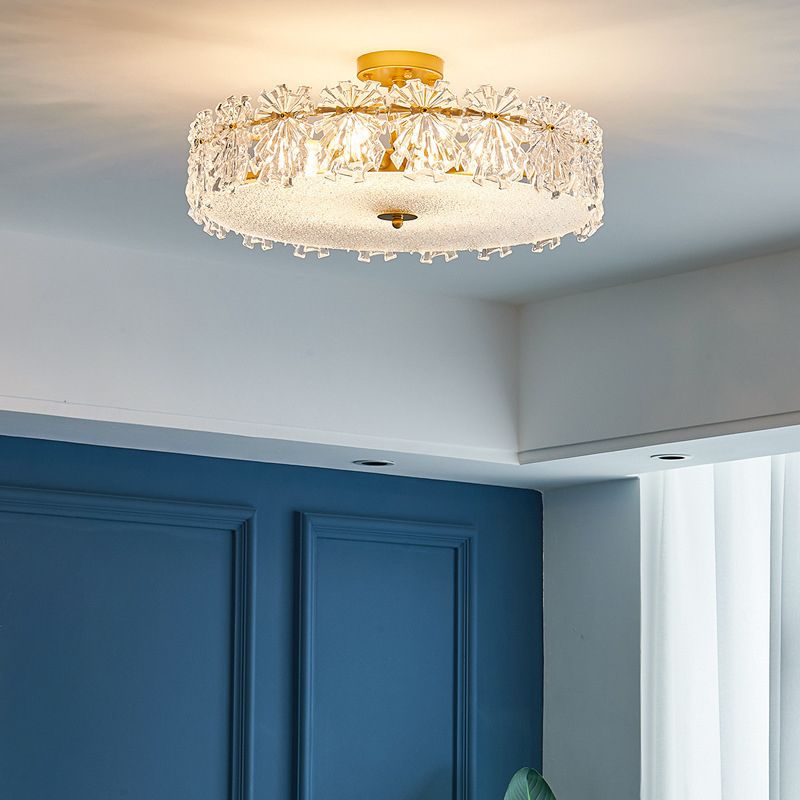 Nordic Ceiling Light Creative Glass Flush Mount Light Fixture for Bedroom