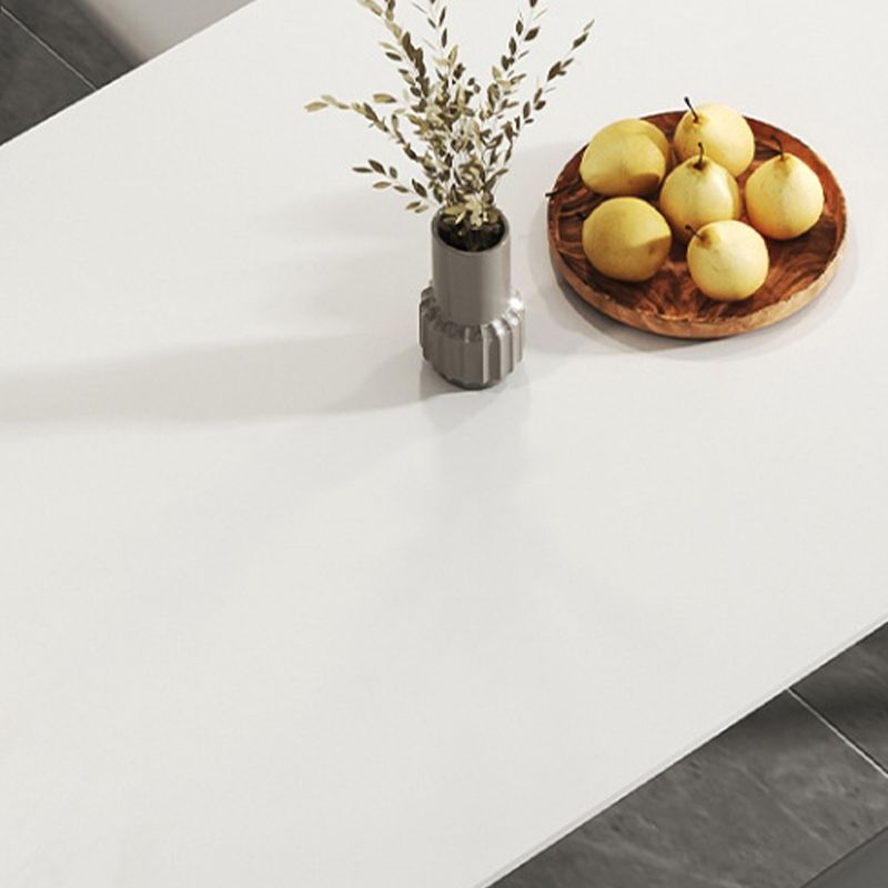 Modern Double Pedestal Dining Table Slate Dining Table for Dining Room