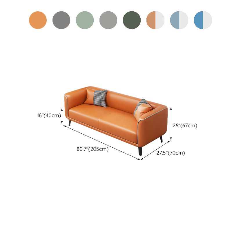 Modern Square Arm Standard Sofa Metal Legs Settee for Living Room