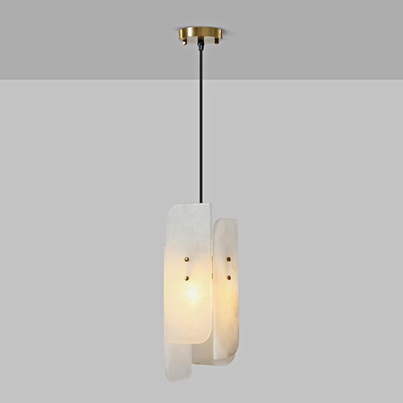 Unique Shape Hanging Lighting Modern Style Marble 1 Light Pendant Lamp for Bedroom