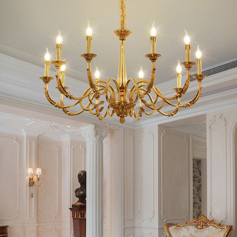Metal Gold Suspension Lighting Contemporary Ceiling Suspension Lamp for Living Room