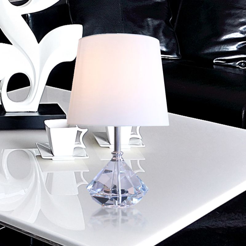 Barrel K9 Crystal Nightstand Light Simplicity 1 cabeza iluminación nocturna blanca para sala de estar