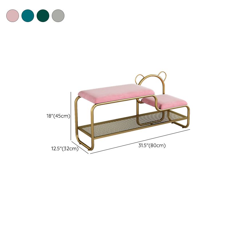 Cushioned Seating Bench Rectangle Shoe Storage Entryway Bench , 12.5 inch W