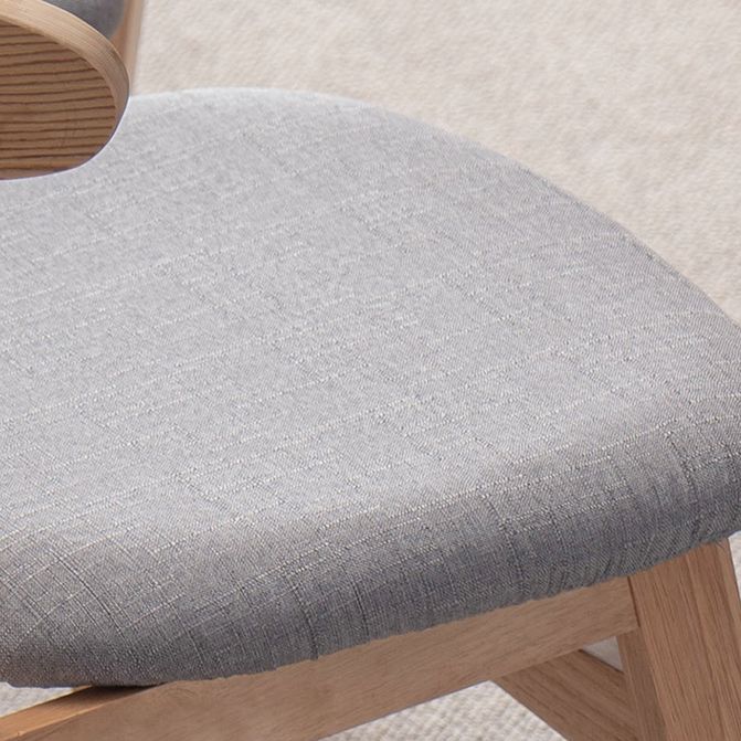 Cuisine contemporaine chaises à dos ouvert chaise latéral sans bras avec des jambes en bois