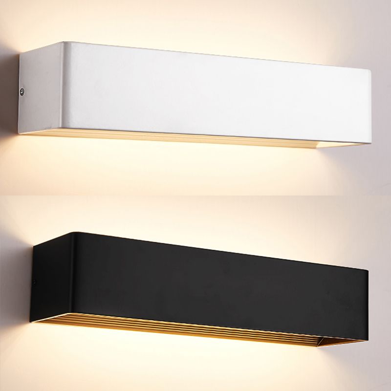 Forme carrée en métal applique de style moderne 2 lumières