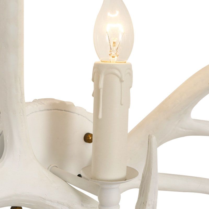 Resin White Sconce Light Fixture Open Bulb 1-Light Classic Wall Mounted Lighting