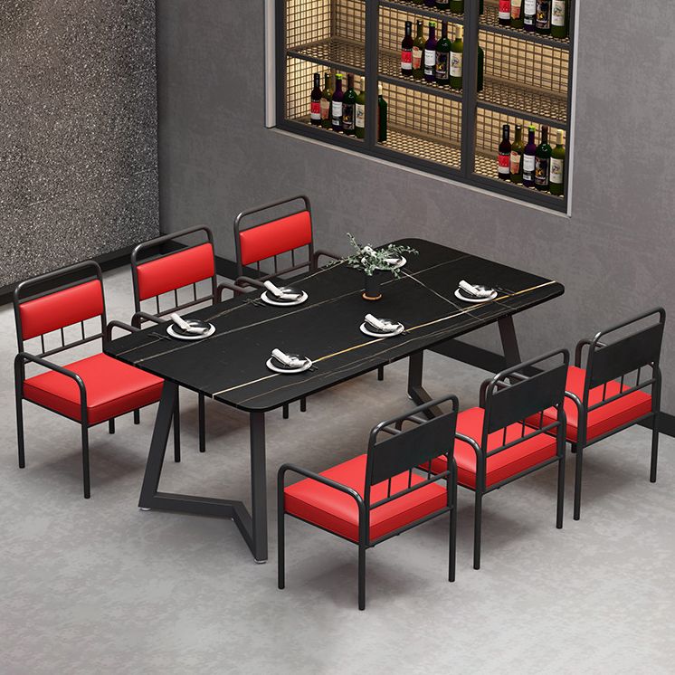 Modern Furniture 1/2/3/5/7/9 Pieces Sintered Stone Dining Set in Black