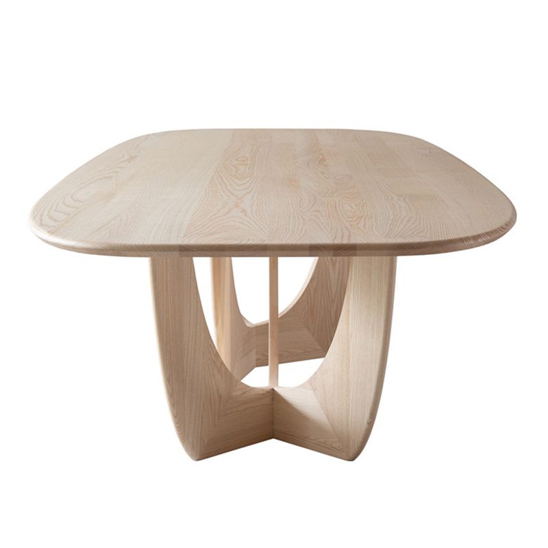 Mesa de comedor de madera sólida Simplicidad Simplicidad Doble pedestal para comedor