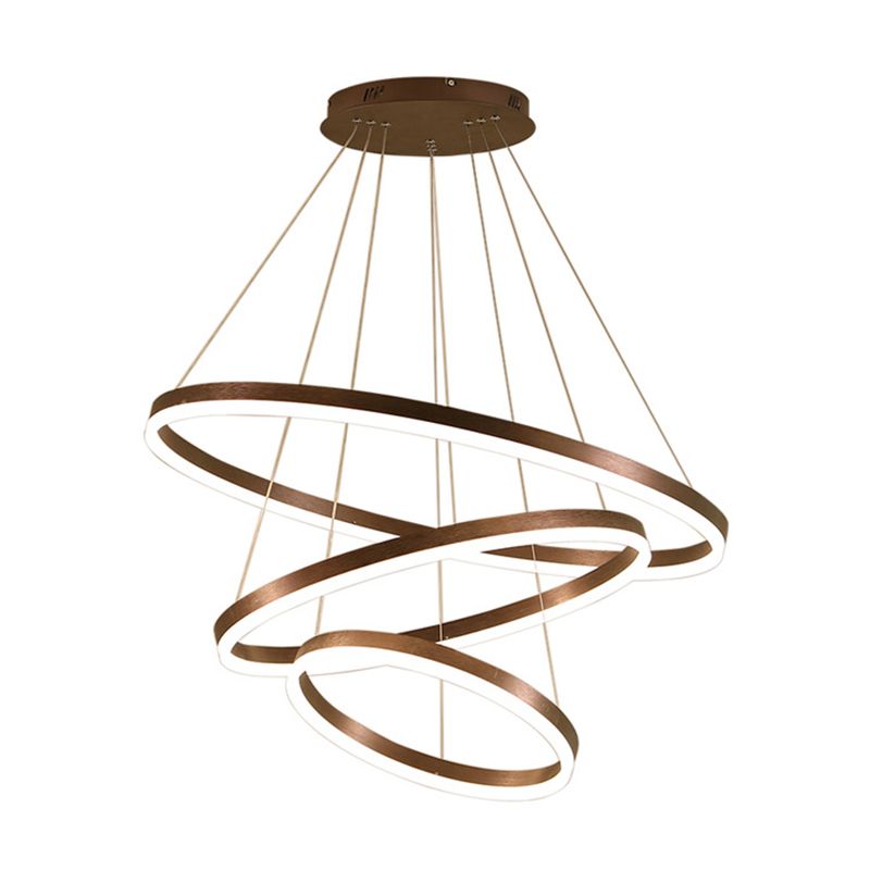 Anillo de 3 luces Luz de techo colgante de lámpara de lámpara de metal de estilo moderno
