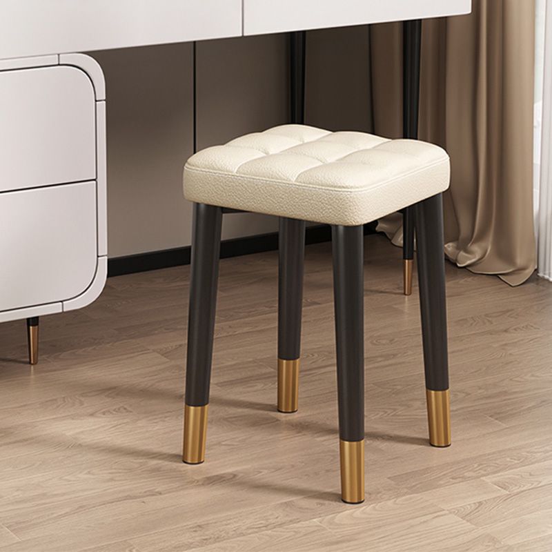 Water Resistant Ottoman Square Metal Frame Fabric Tufted Standard