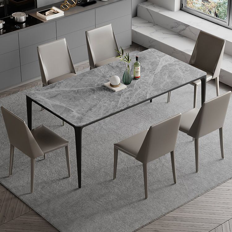 Modern Grey 1/4/5/7 Pieces Dinette Set Rectangle Legs Indoor Dining Table Set