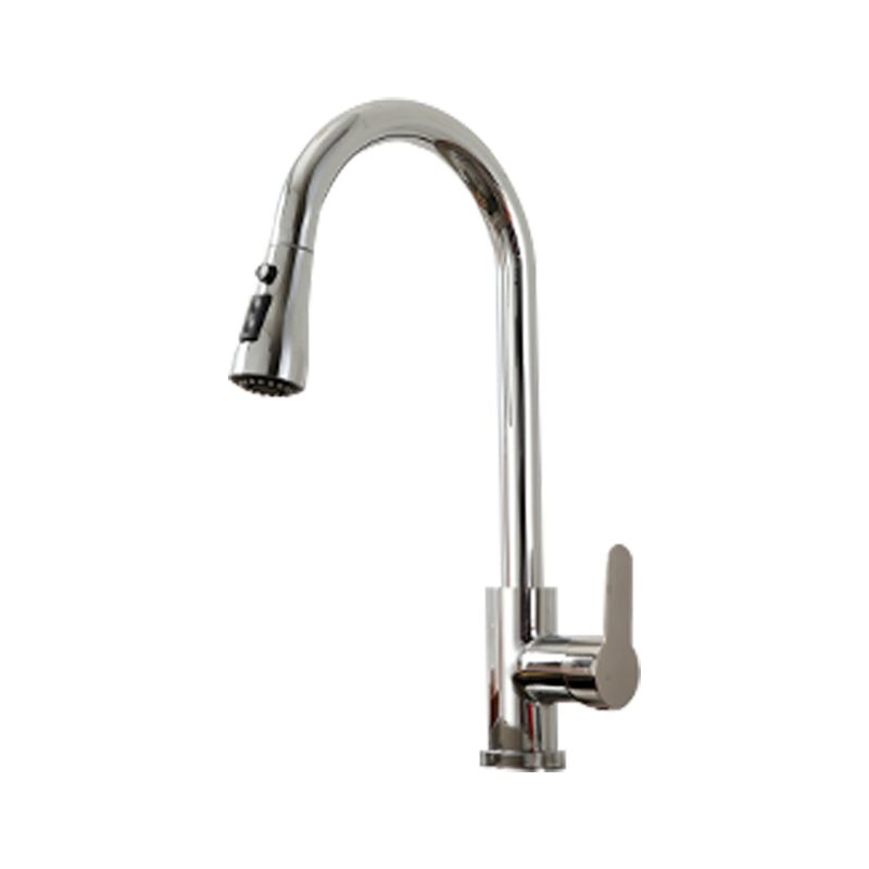 Modern Kitchen Faucet Pure Color Stainless Steel Kitchen Faucet