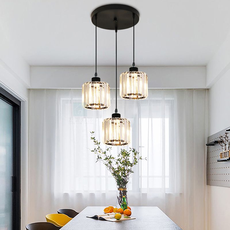Geometria a forma di cristallo luci soffitto appeso moderno 3 luci a sospensione leggera