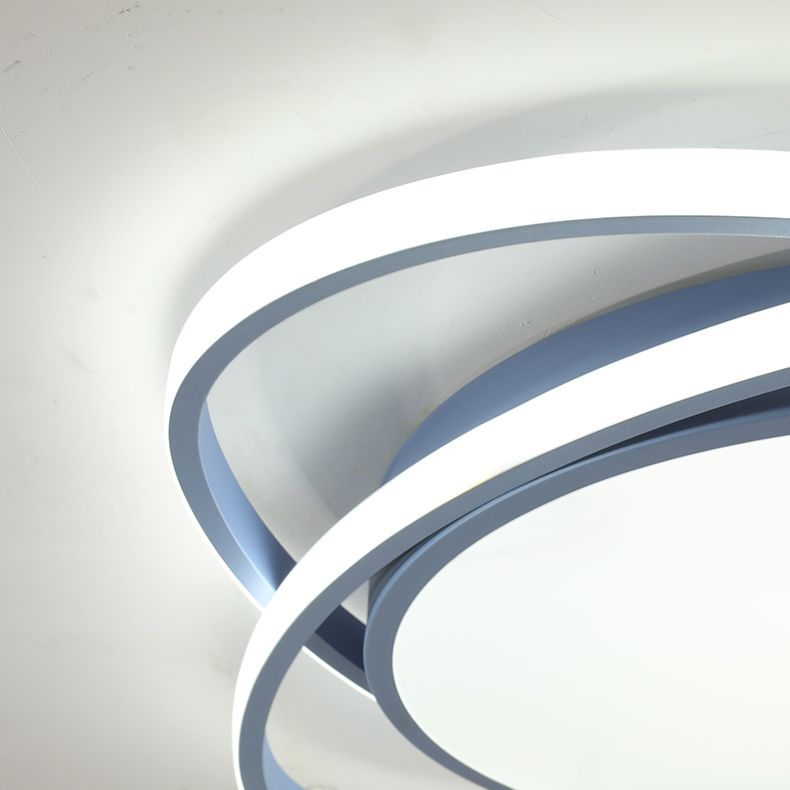 Ovale Deckenleuchte, moderne LED-Deckenleuchte aus Metall für Schlafzimmer