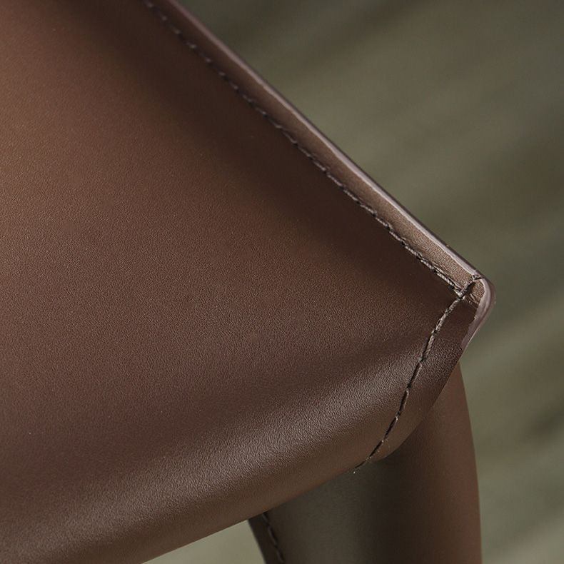 Modern Style Bar-stool Leather Counter Bar Stool with Metal Legs for Kitchen