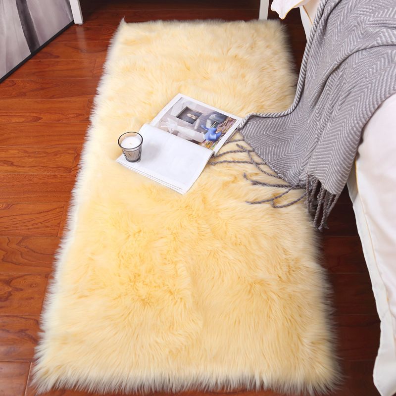Contemporary Home Decoration Rug Plain Shag Indoor Carpet Polyester Stain Resistant Area Rug