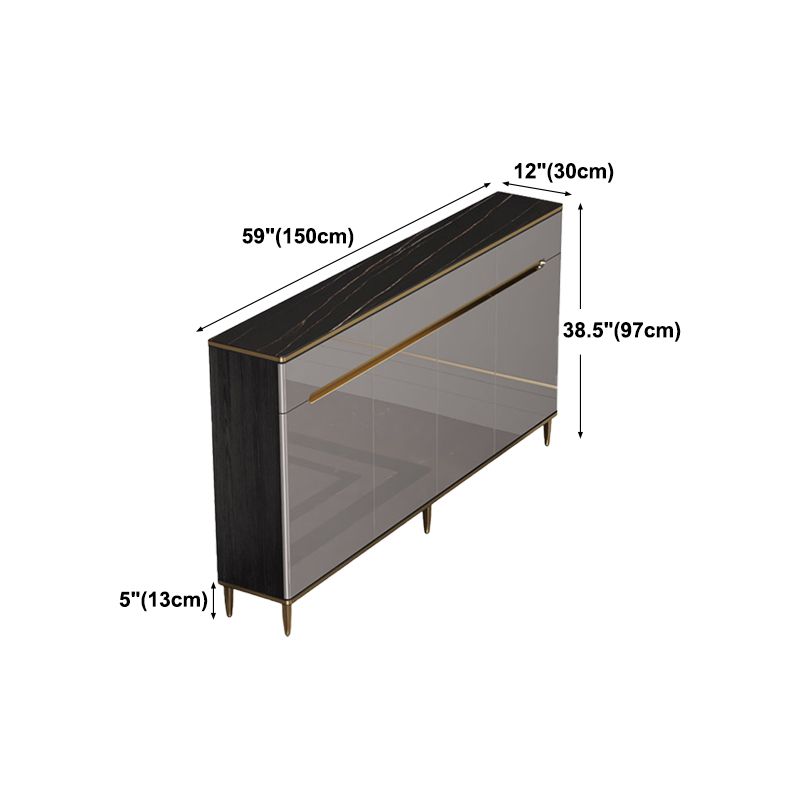 Wood Dining Room Sideboard Cabinet Glam Credenza with Drawers and Storage