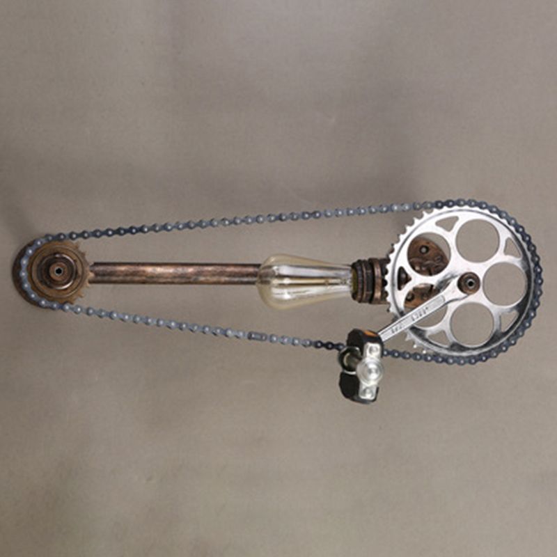 Bar Antique Bronze Iron Wall Mount Lamp Industrial Water Pipe Wall Light Sconces