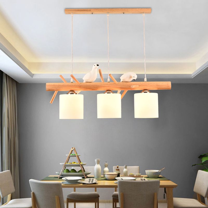 Modern Chandelier Pedants White Glass Chandelier Lights for Dining Room