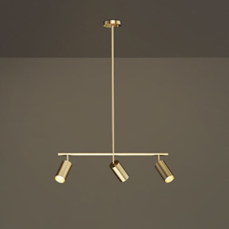 Contemporary Golden Ceiling Light LED Metal Kitchen Island Lighting for Dining Room