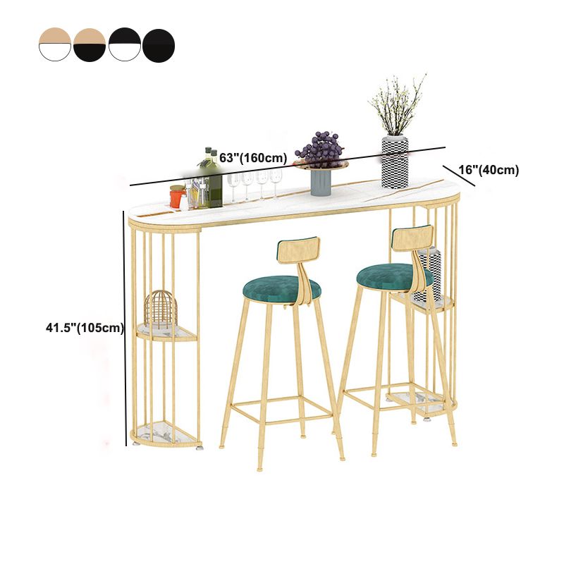 Oval Bar Table Sintered Stone Dining Table for Kitchen Living Room