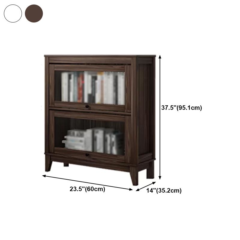 Engineered Wood Standard Bookcase Contemporary Bookcase With Doors