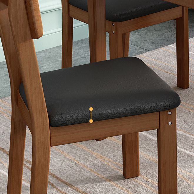Industrial Wood Open Back Dining Side Chair 15'' Wide Indoor Dining Chair