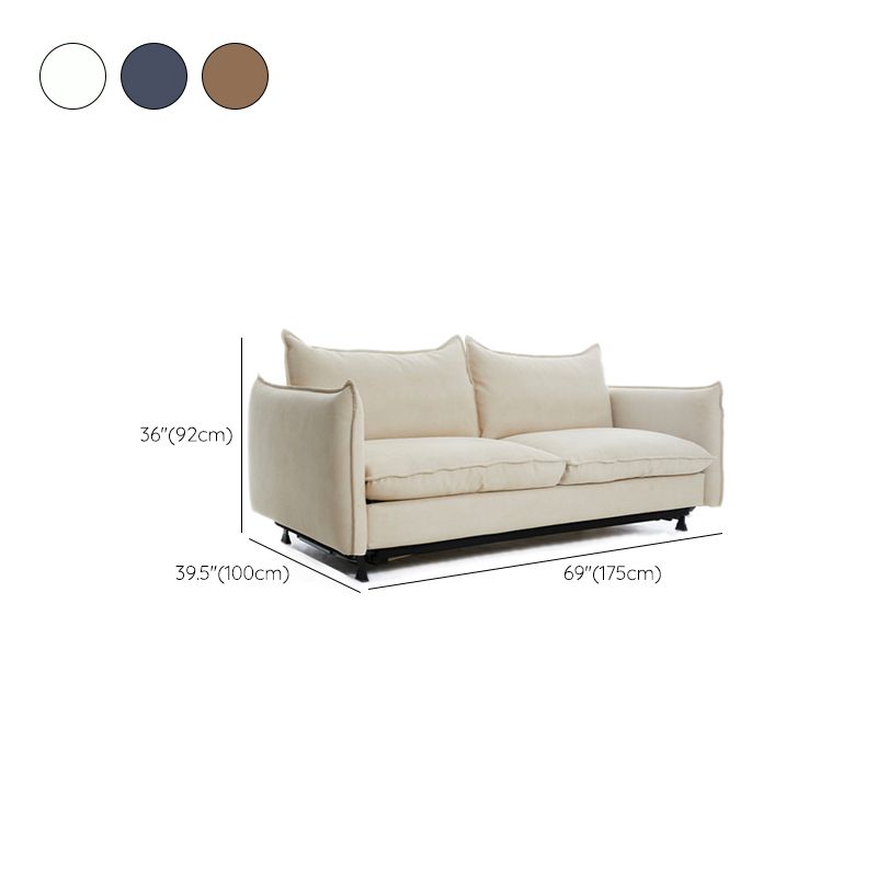 36.2" H Contemporary Sleeper Sofa Faux leather Removable Sofa Bed