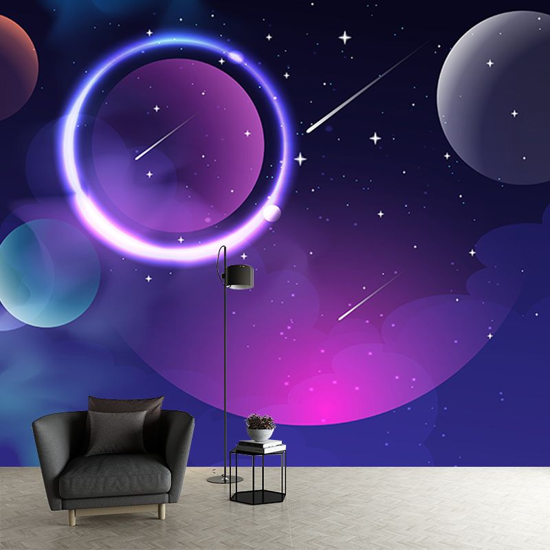 Cosmic Space Illustration Wall Covering for Home Wall Decor, Water Resistant