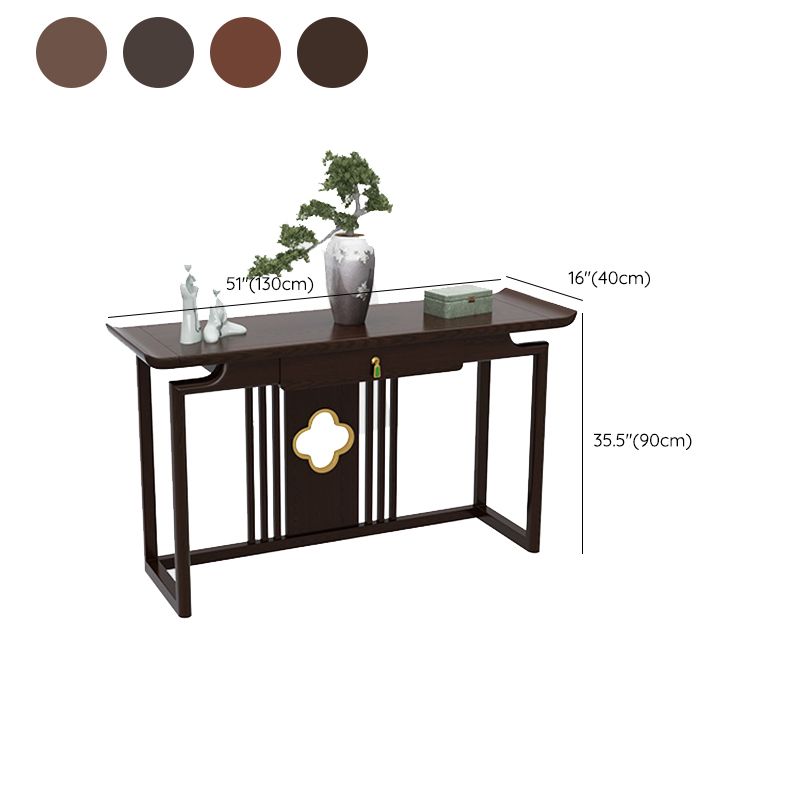 Rectangle Shape Contemporary Console Table Brown Console Sofa Table