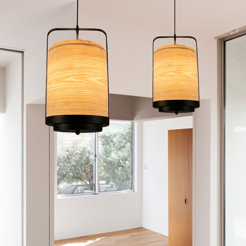 Lámpara colgante cilíndrica de tela moderna 1 Luz de luz colgante blanca/roja/roja/verde para comedor