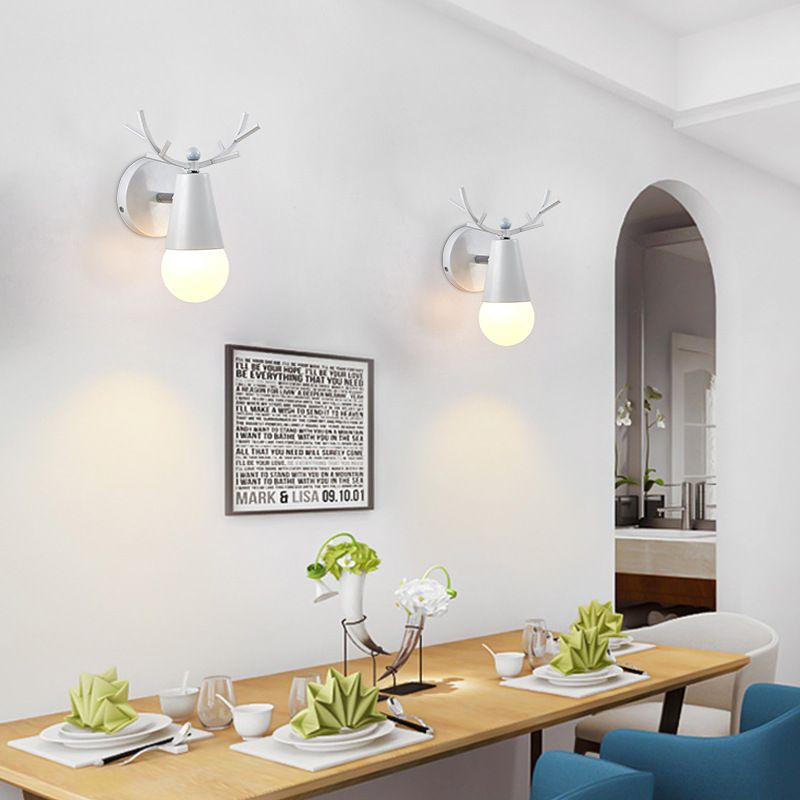 Lampade per lampada a parete singola per salotto per soggiorno per salotto per la camera da letto per soggiorno a parete Nordic Macron Macron Antler Sconce per soggiorno