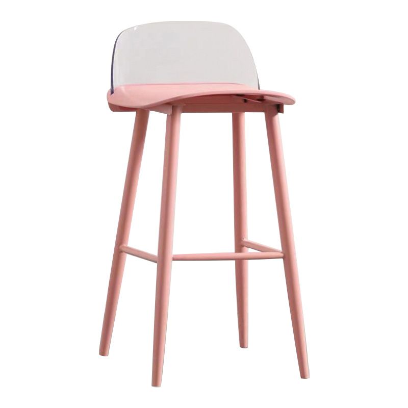 Scandinavian Footrest Home Stool Matte Finish Plastic Bar Stool