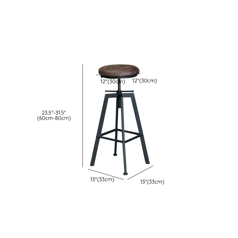 Modern Style Counter Stool Round Backless Bar Stool for Living Room