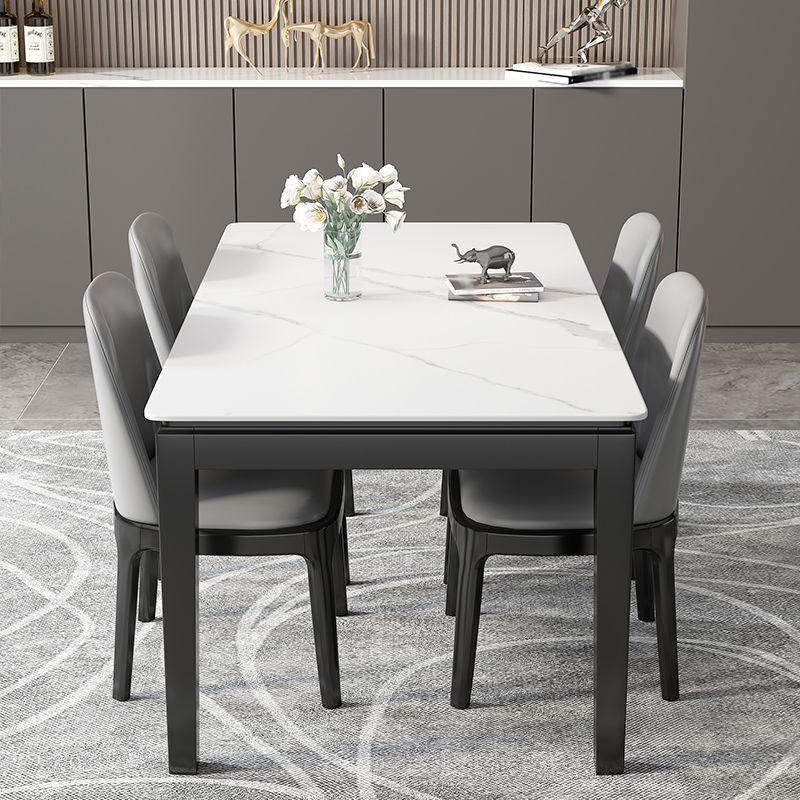 Medieval Modern Sintered Stone Dining Table Rectangle Indoor Table with 4 Legs