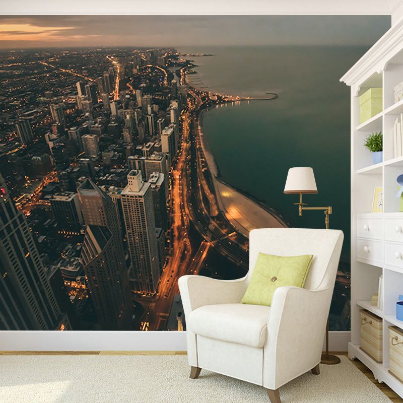 Modern Style Photography Mural Wallpaper Urban Scenery Indoor Wall Mural