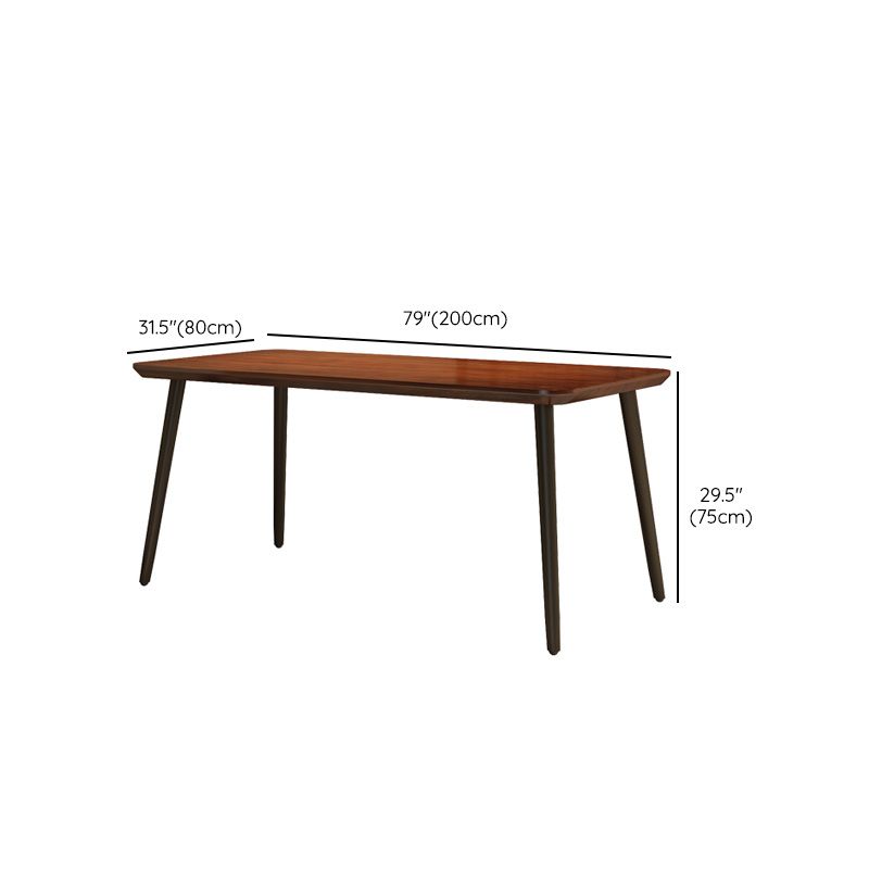 Industrial Rectangle Dining Table Solid Wood Top Dining Table for Restaurant