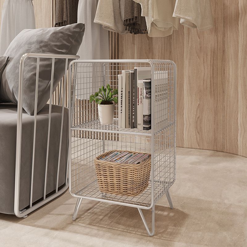 Metal Closed Back Standard Bookshelf Modern Style Bookcase with Shelves