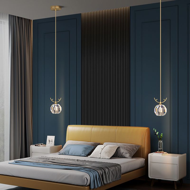 Bloc de cristal sphérique Hanging Light Simplicité