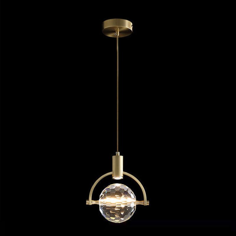 Moderne luxe stijl mini gesuspendeerde verlichting armatuur 1 lichte suspensie hanger met kristalschaduw