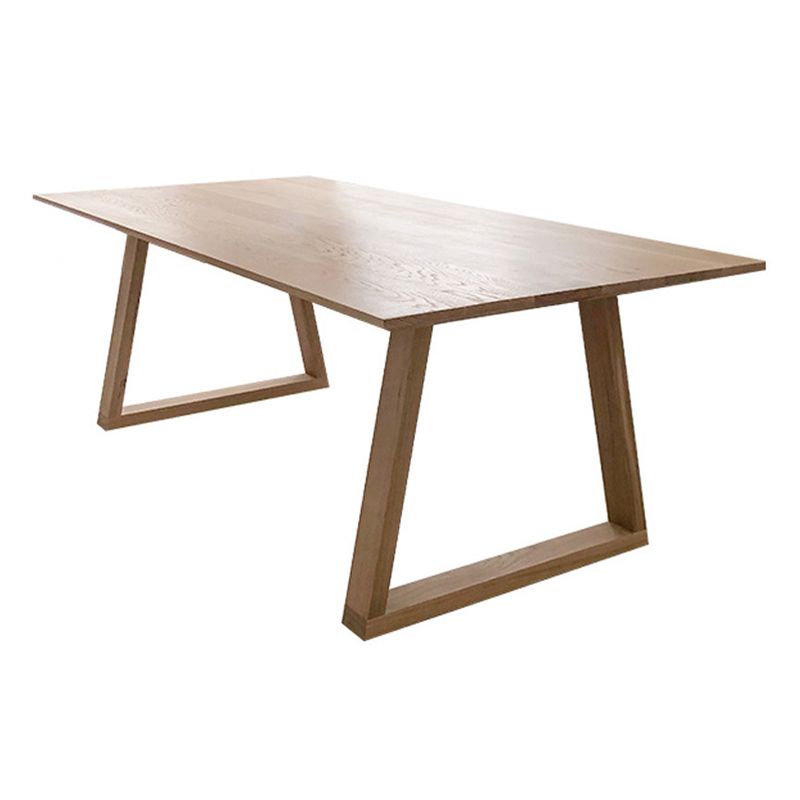 Solid Wood Top Table Traditional Luxury Table with Sled Base