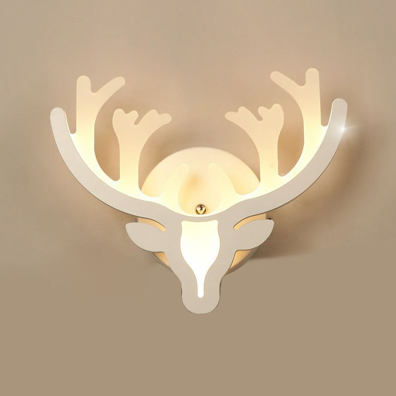 Modern Antler Shaped Sconce Lighting Acrylic Corridor Sconce Light Fixture in White