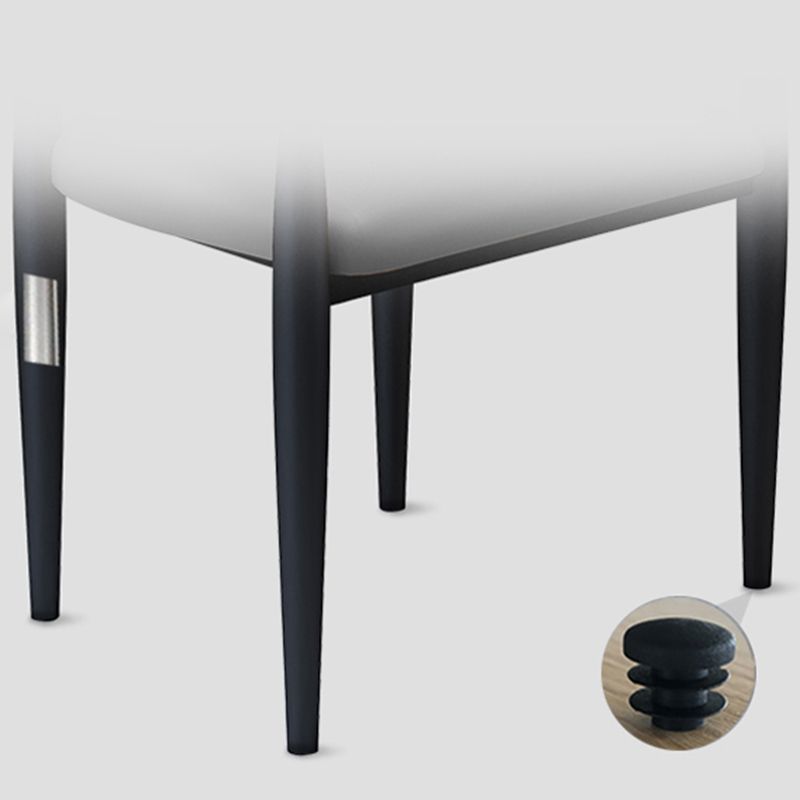 Contemporary Upholstered Arm Chair Home Metal Legs Dining Chair