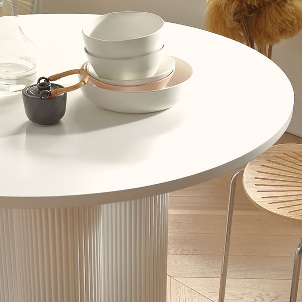 Round Dining Site Table Simple Style Solid Wood Table,35.4"L x 35.4"W x 29.5"H