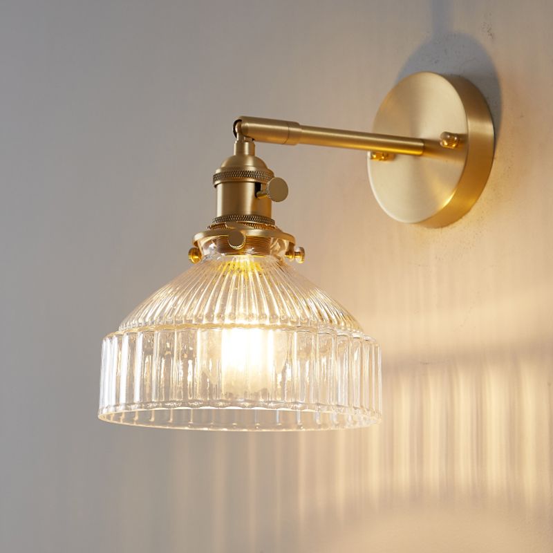 Adjustable Angle 1 Light Armed Wall Light Sconce Nordic Light Extravagant Style Glass Sconces
