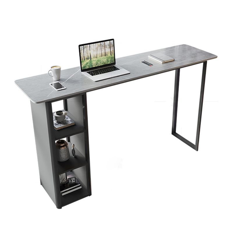 Metal and Slate Rectangular Table, Gorgeous Style Home Minimalist Balcony Bar Table